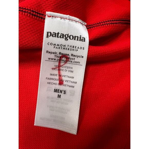 Patagonia Men’s Red 1/2 Zip Henley Outdoor Cycling Jersey Lightweight Shirt -‎ M - Picture 6 of 9